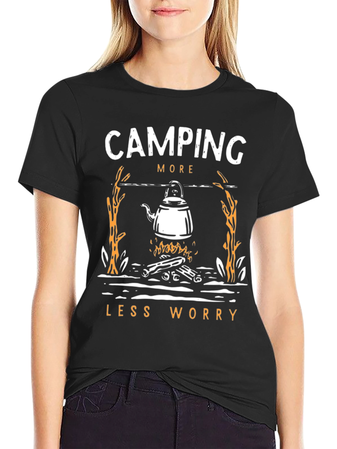 Camping More Worry Less Graphic Tee