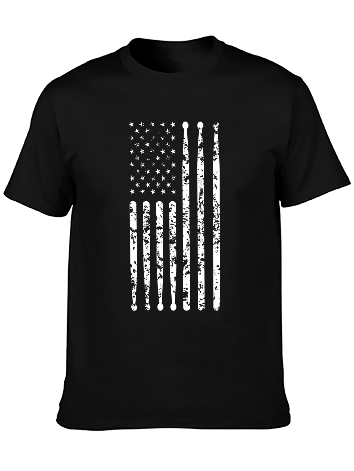 American Flag Drumsticks Graphic T-Shirt