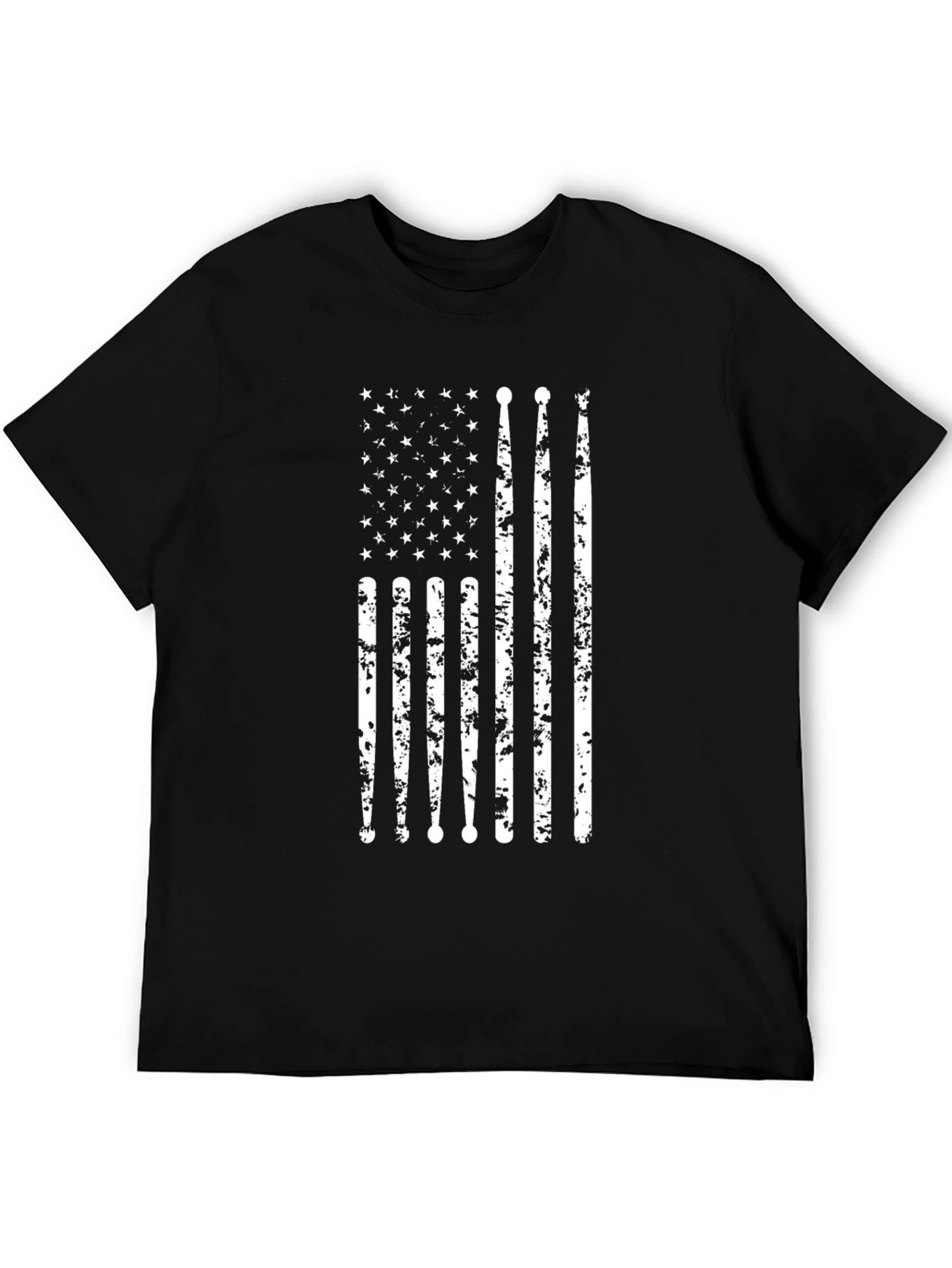 American Flag Drumsticks Graphic T-Shirt