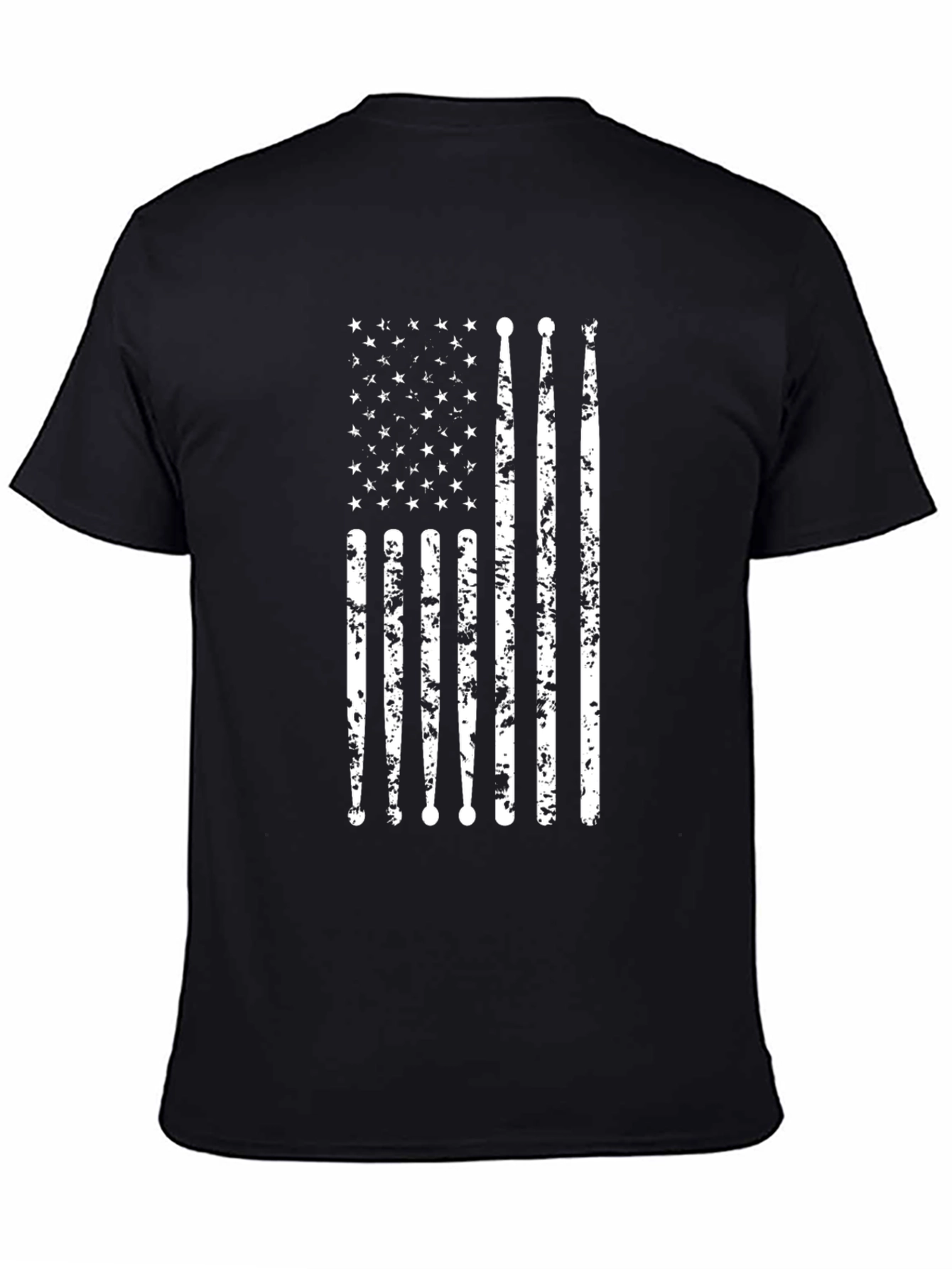 American Flag Drumsticks Graphic T-Shirt