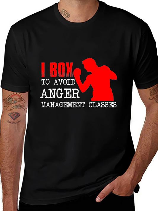 I Box to Avoid Anger Management Classes Black T-Shirt