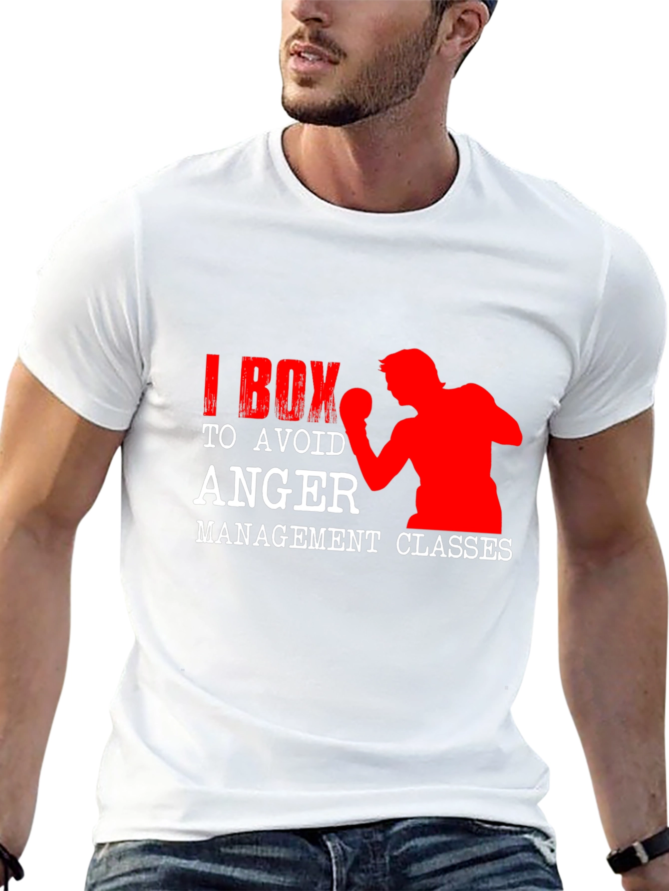 I Box to Avoid Anger Management Classes Black T-Shirt