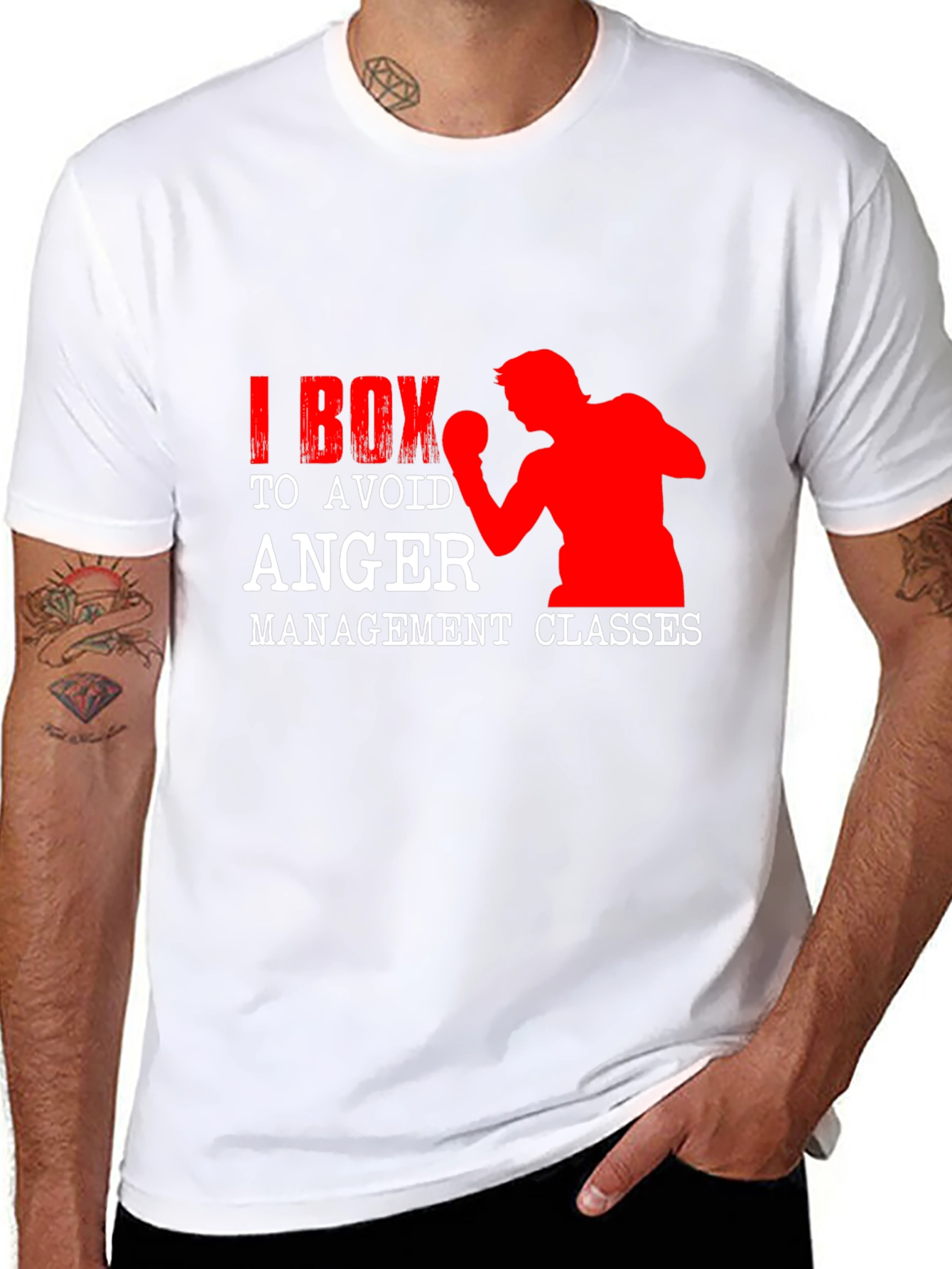 I Box to Avoid Anger Management Classes Black T-Shirt