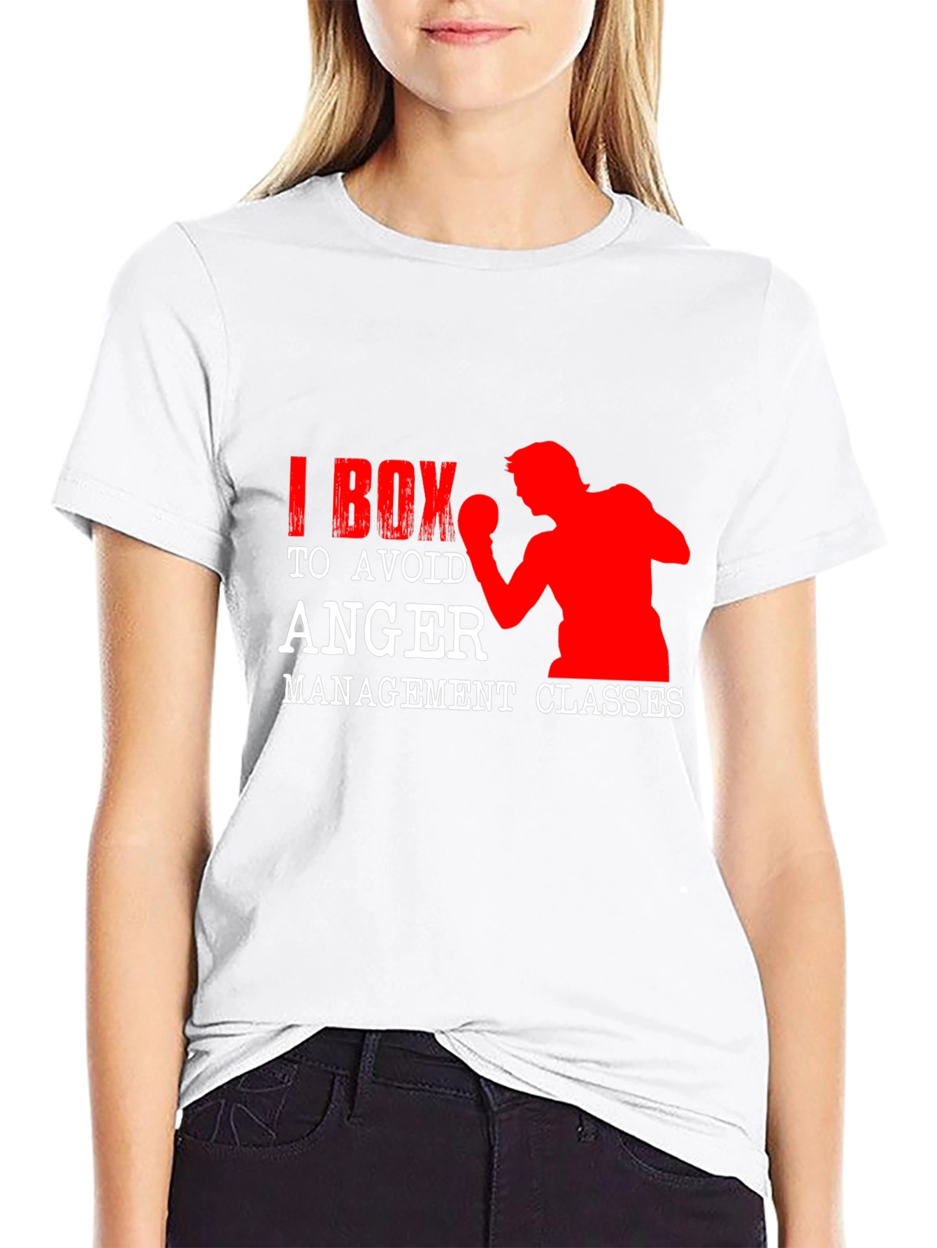 I Box to Avoid Anger Management Classes Black T-Shirt