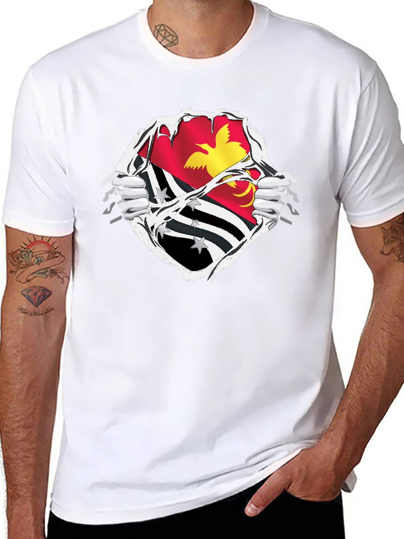Papua New Guinea Flag T-Shirt - Patriotic Pride