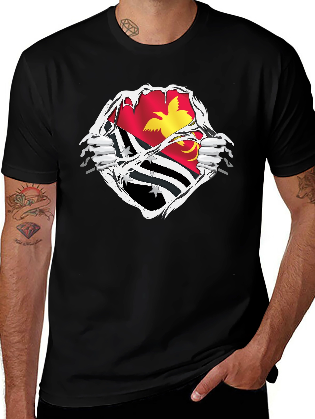 Papua New Guinea Flag T-Shirt - Patriotic Pride