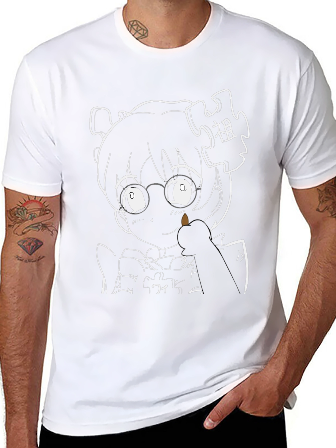 Anime Puzzle Piece Black Graphic Tee