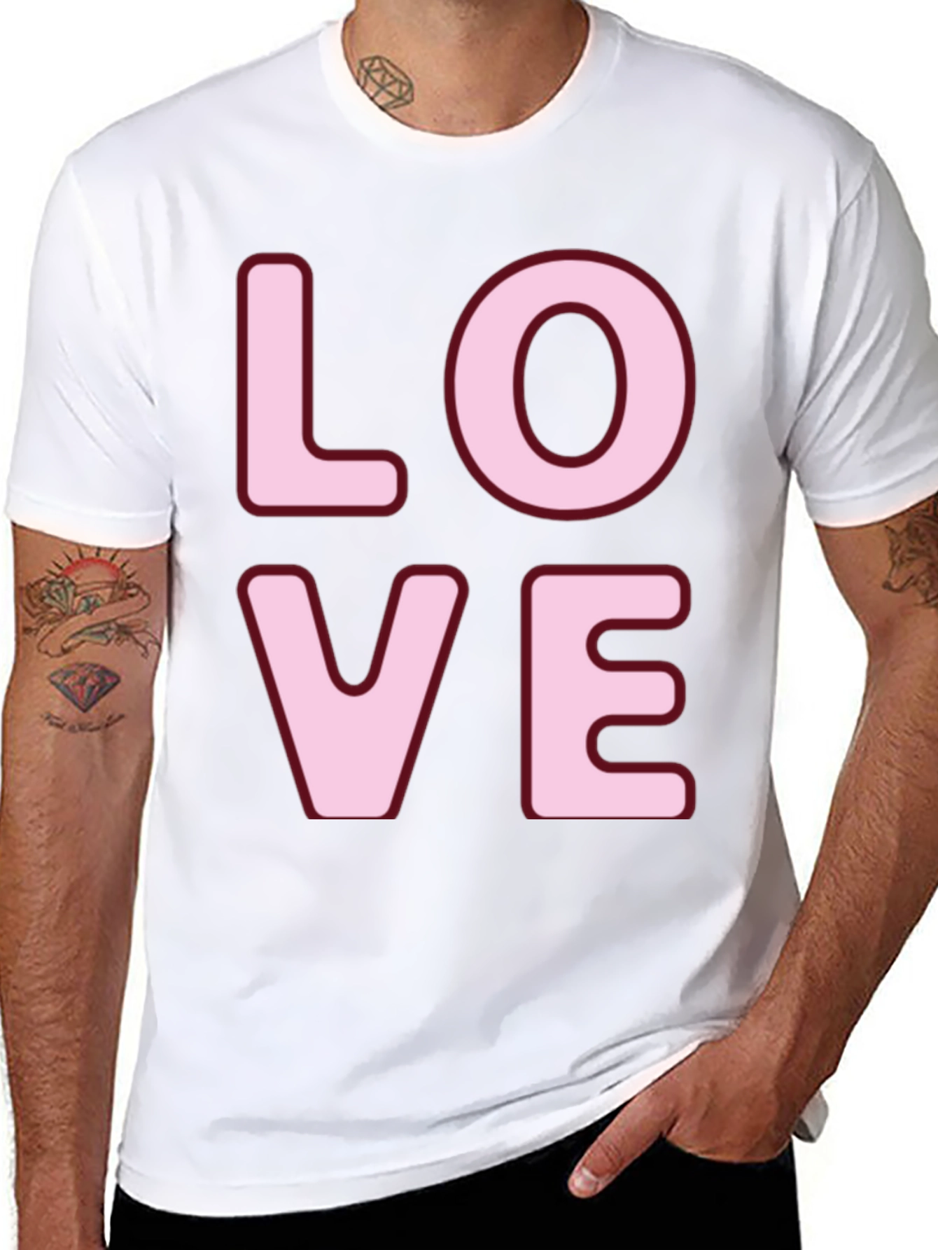 Love Graphic Tee - Black Crew Neck T-Shirt