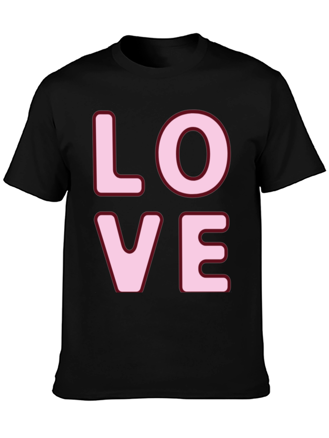 Love Graphic Tee - Black Crew Neck T-Shirt