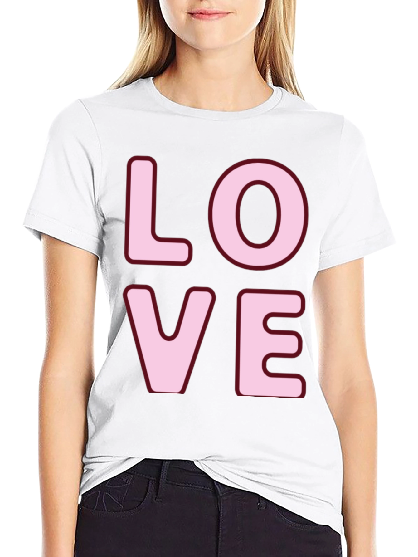 Love Graphic Tee - Black Crew Neck T-Shirt