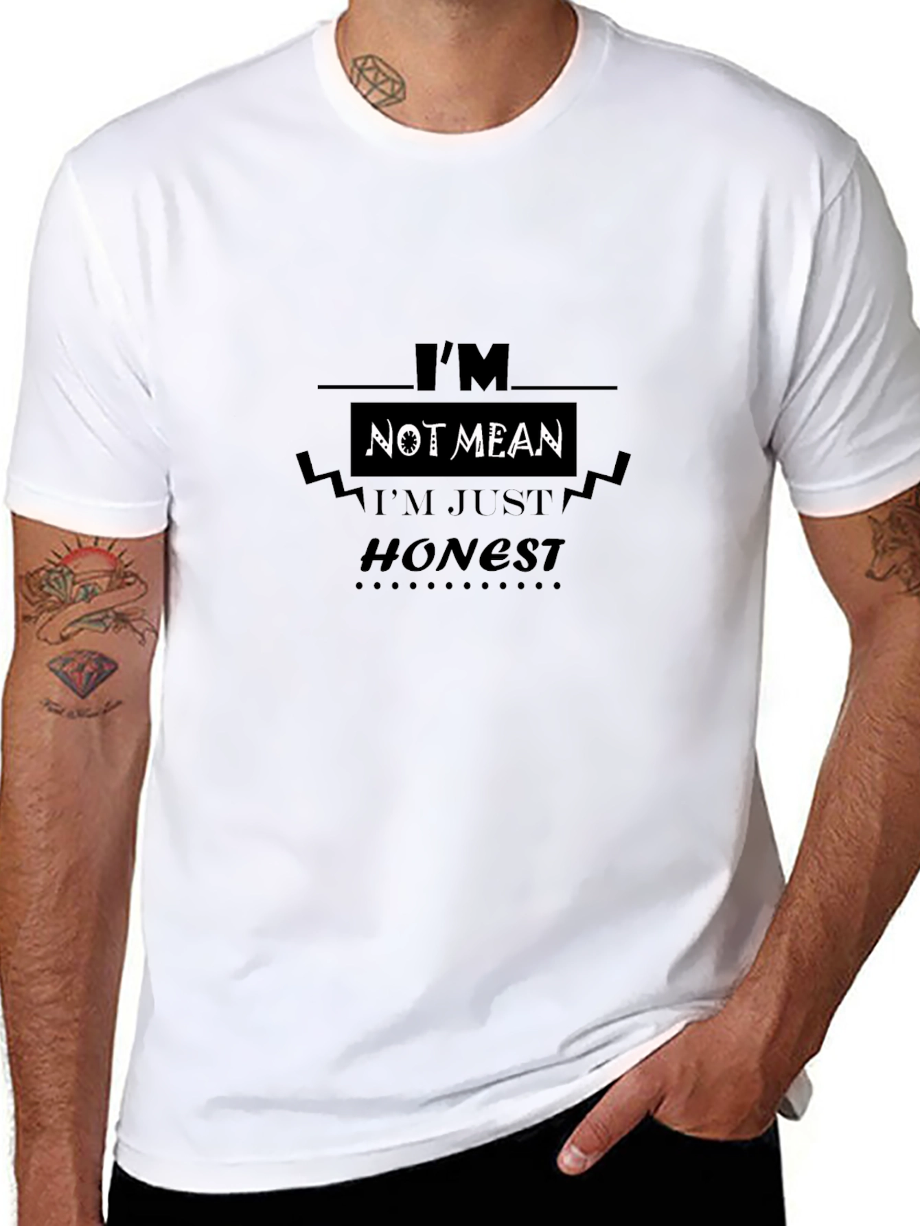 Im Not Mean Im Just Honest Black T-Shirt