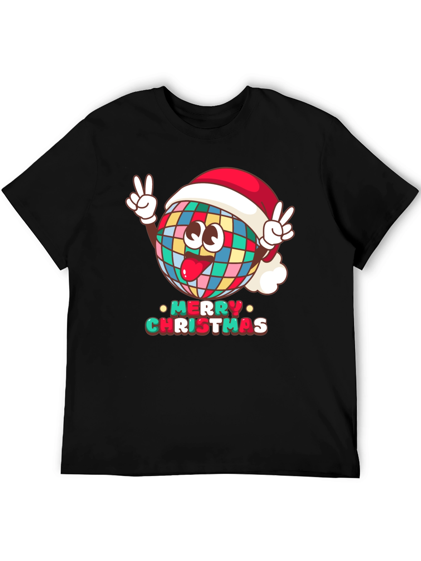 Merry Christmas Disco Ball Graphic Tee