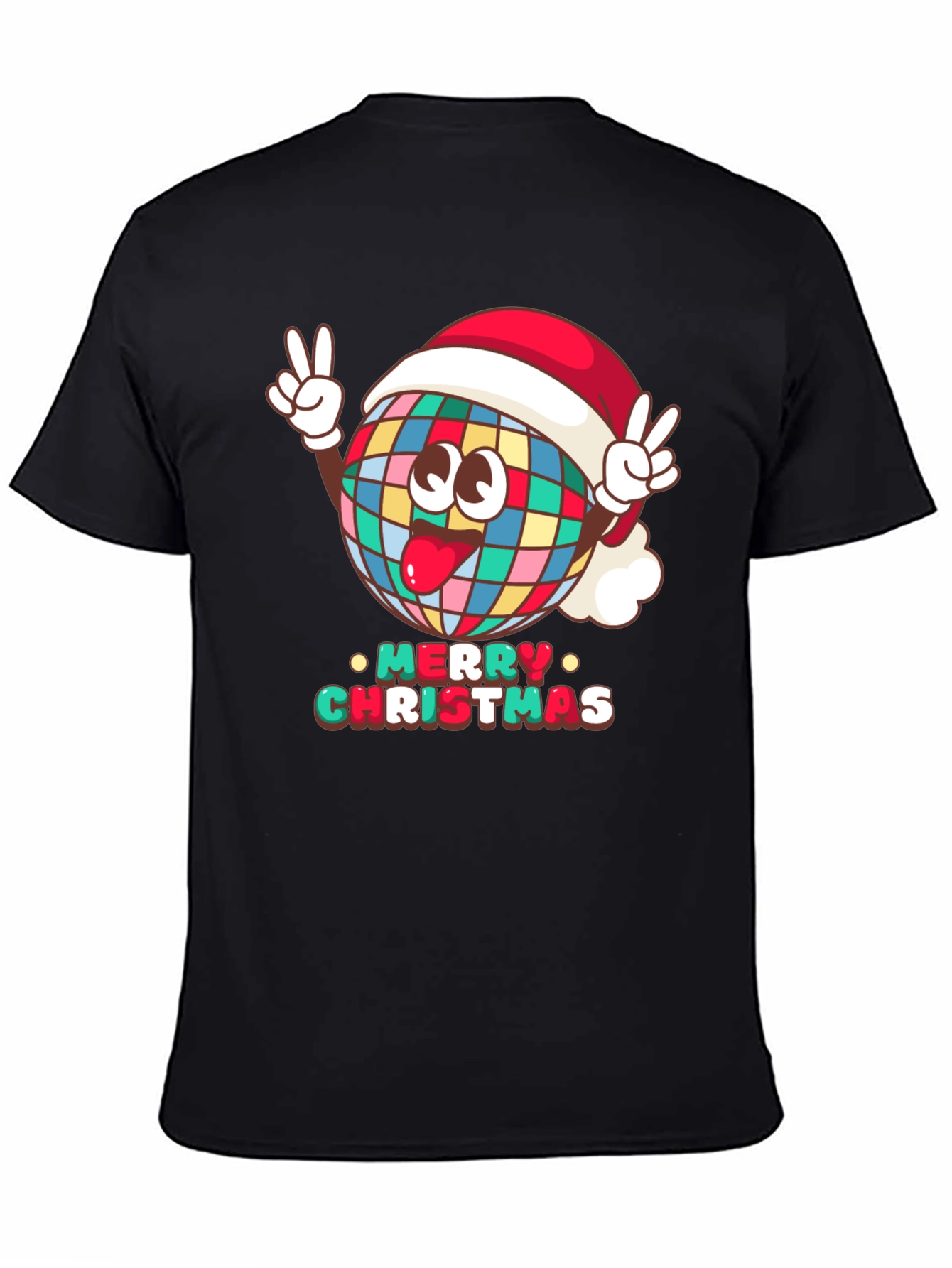 Merry Christmas Disco Ball Graphic Tee