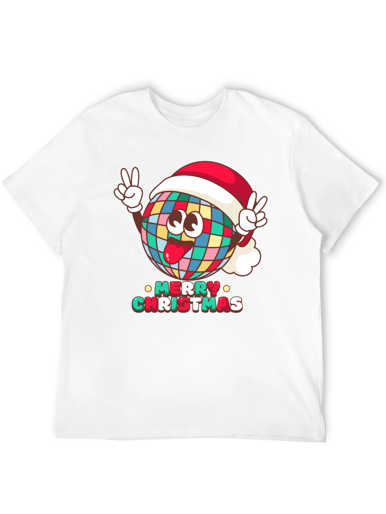 Merry Christmas Disco Ball Graphic Tee