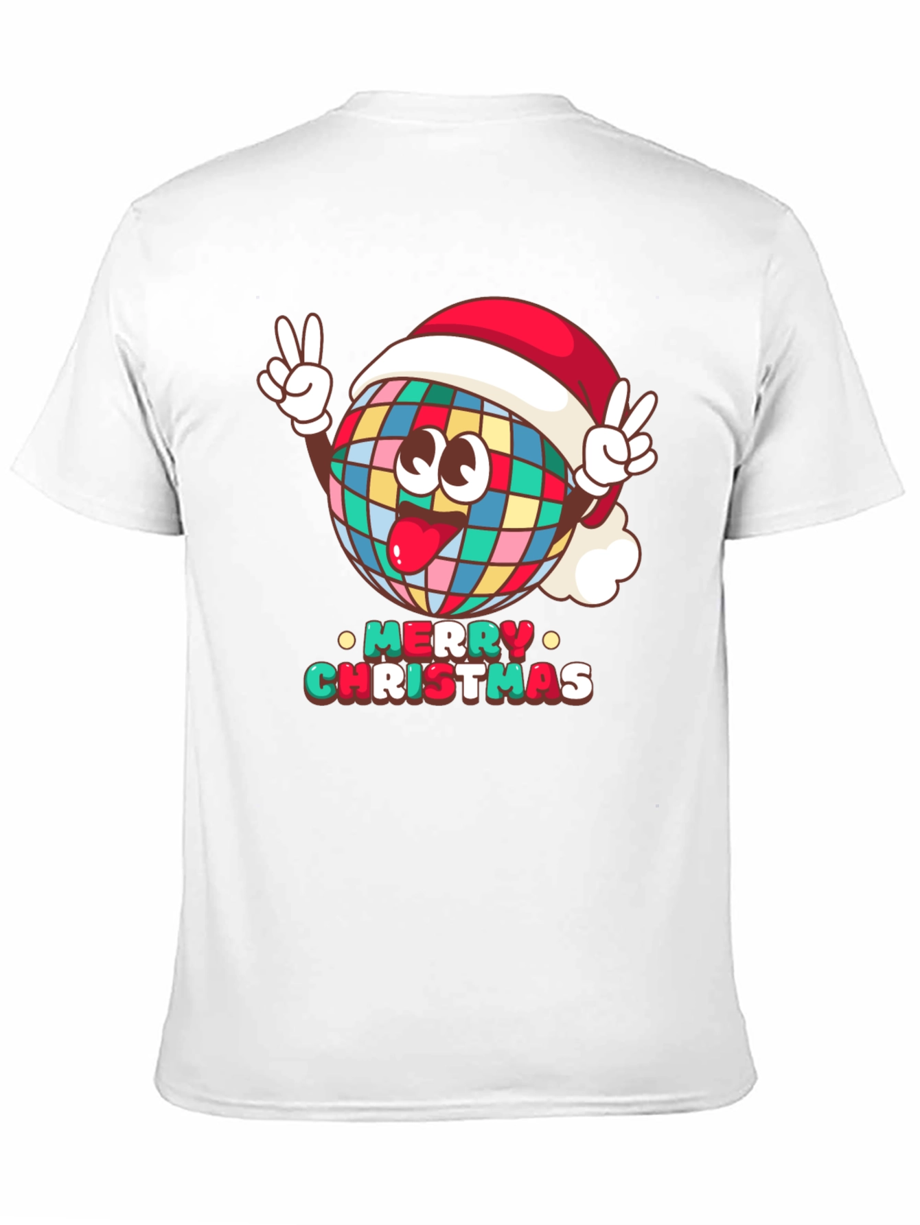 Merry Christmas Disco Ball Graphic Tee