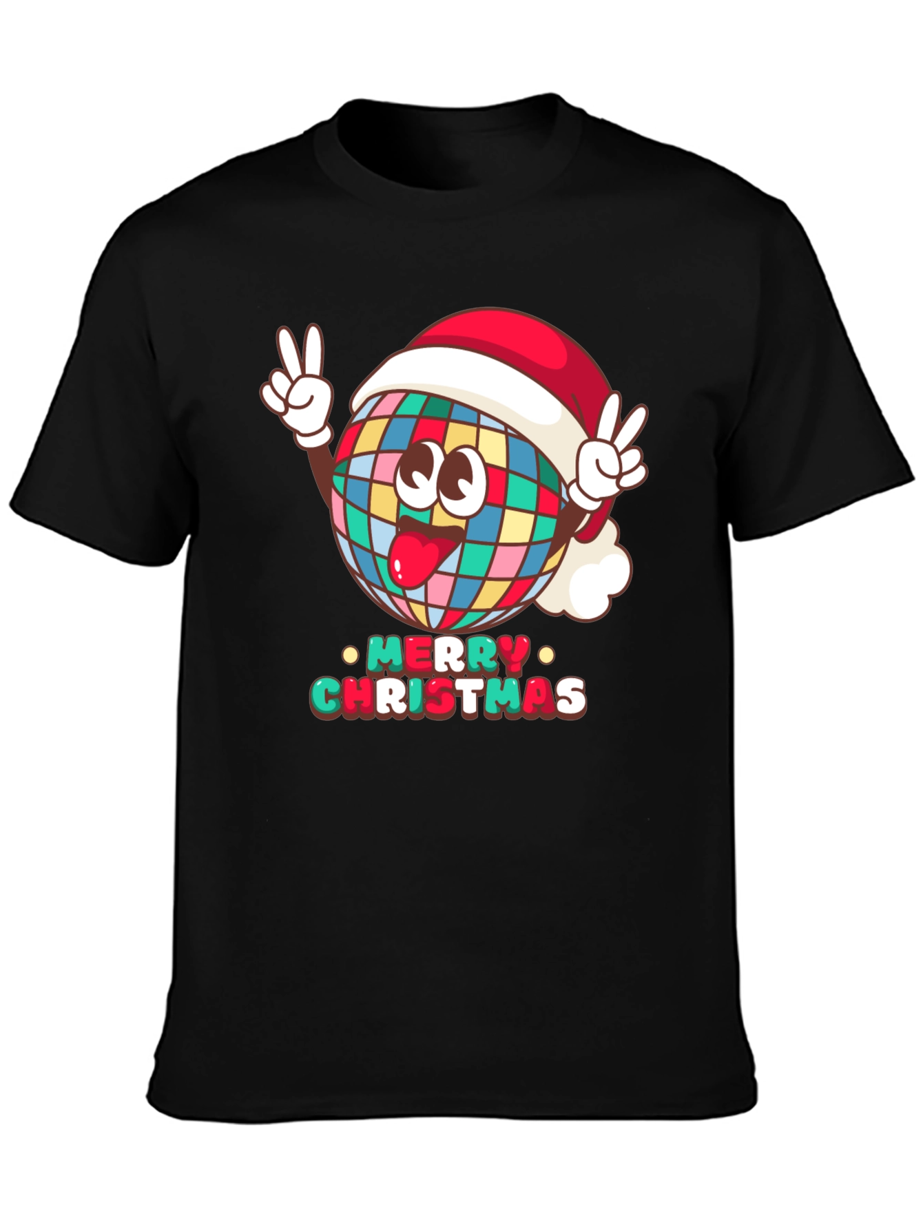 Merry Christmas Disco Ball Graphic Tee