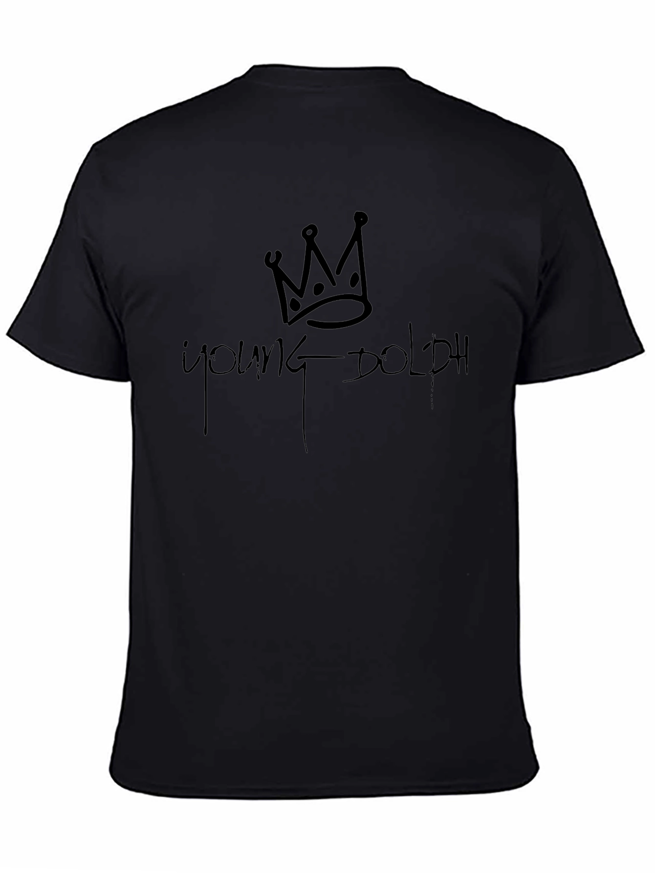 Young Dolph Crown Black T-Shirt