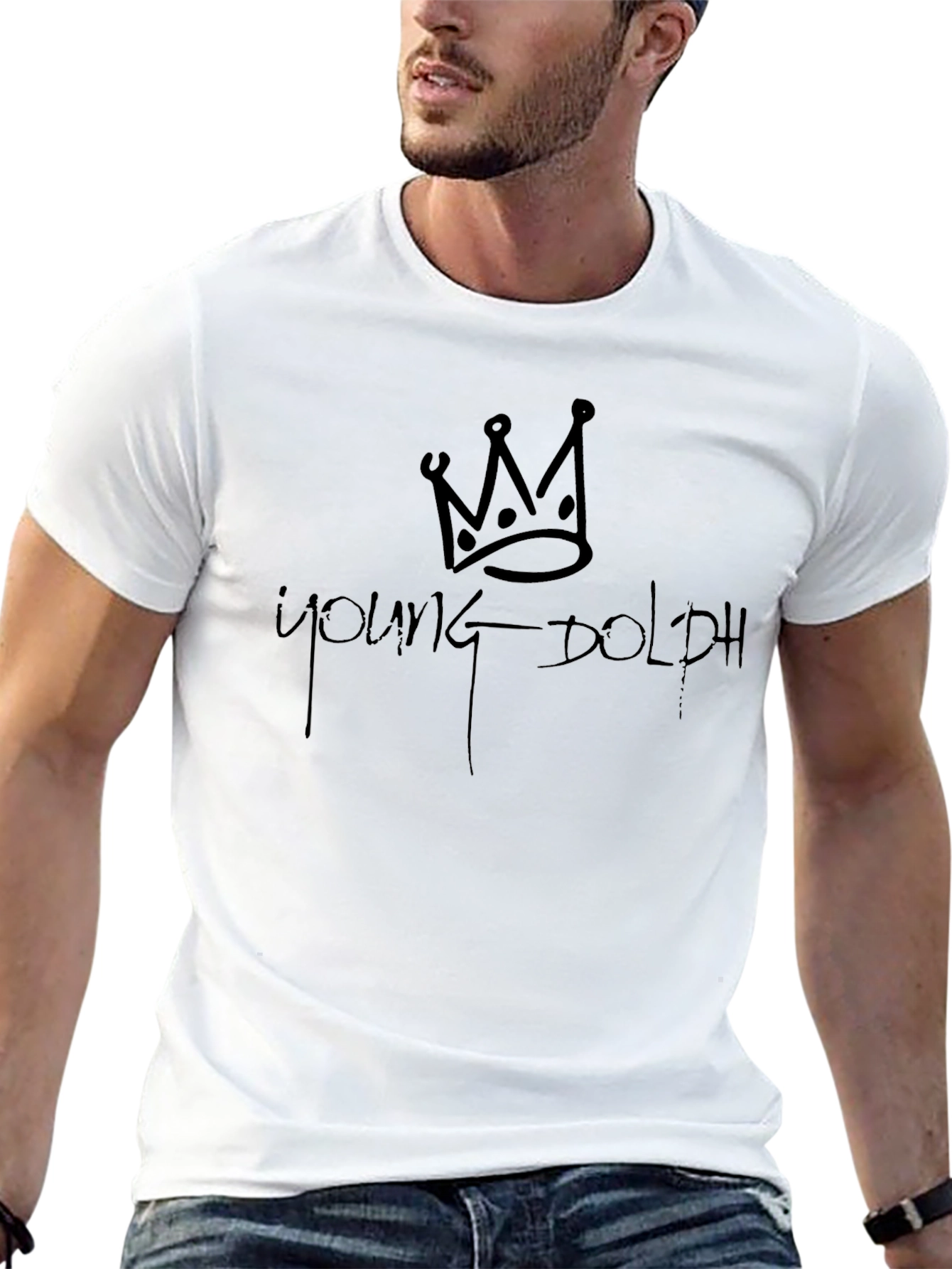 Young Dolph Crown Black T-Shirt