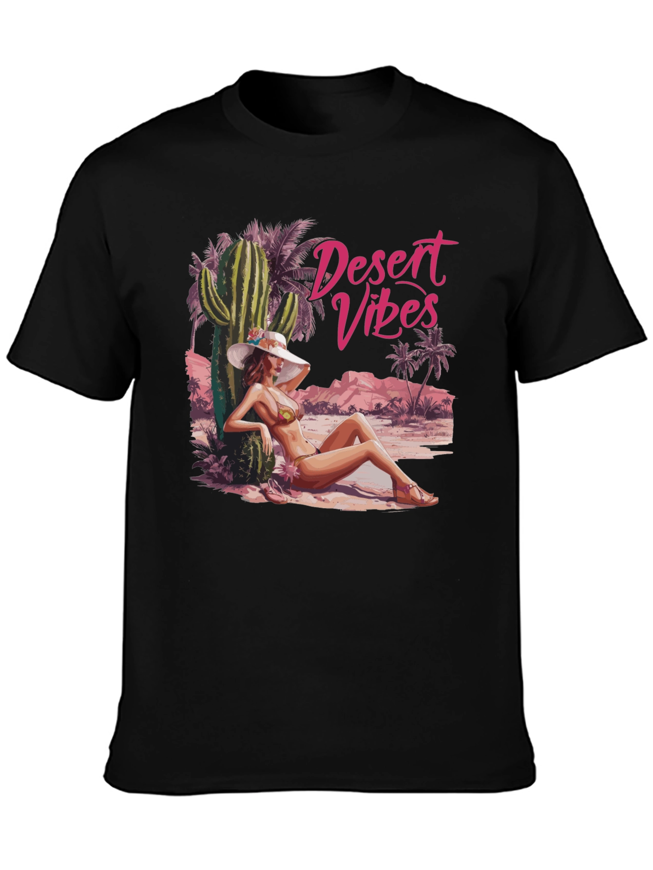 Desert Vibes T-Shirt - Black Graphic Tee