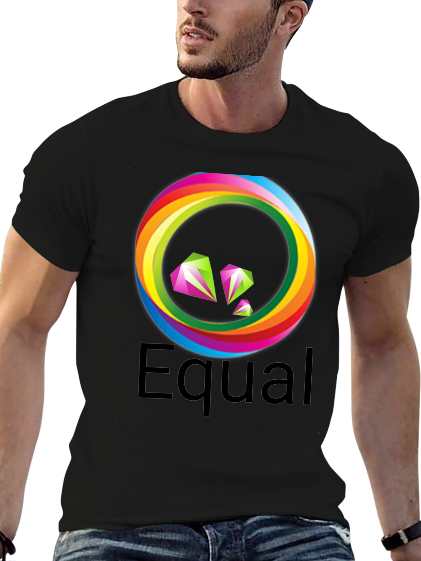 Equality Rainbow Gems Graphic Tee