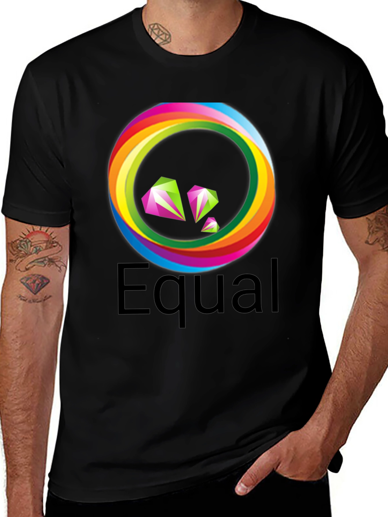 Equality Rainbow Gems Graphic Tee
