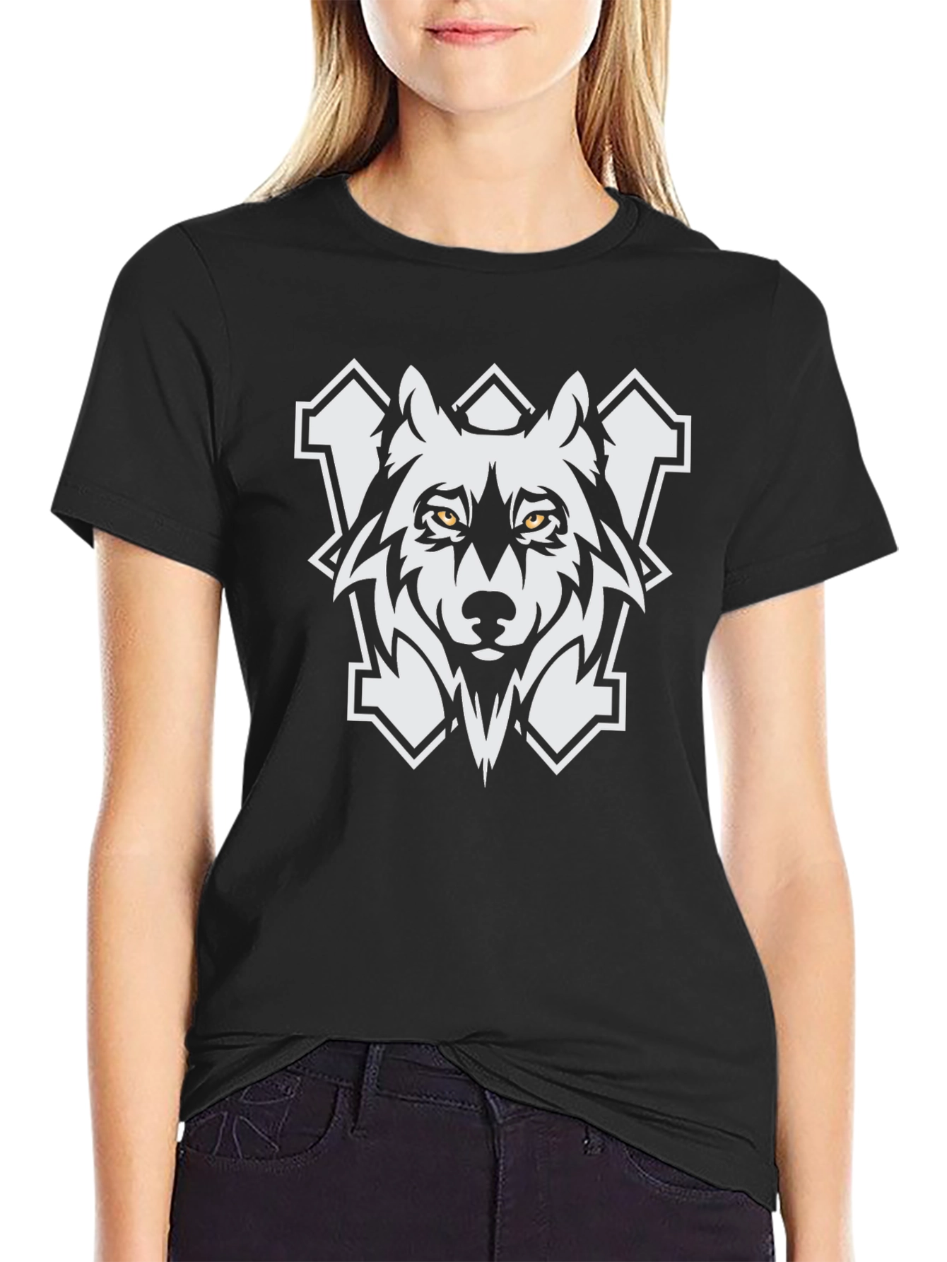 Black Wolf Graphic Tee - Fierce Style