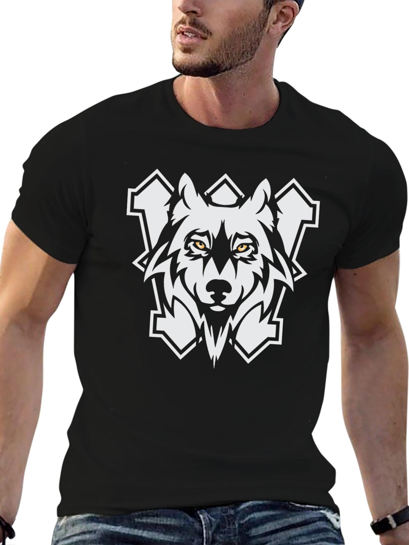 Black Wolf Graphic Tee - Fierce Style