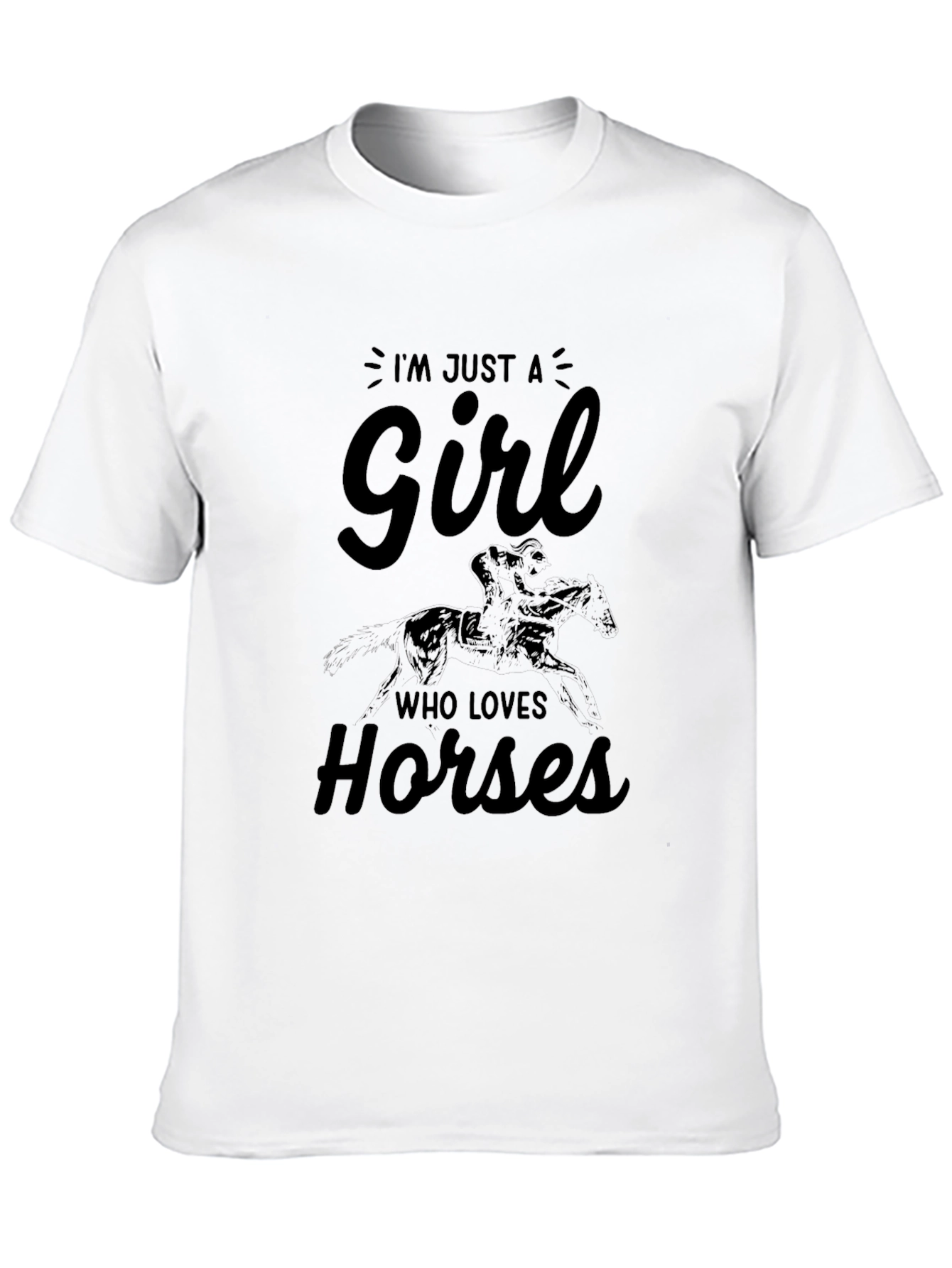 Girl Who Loves Horses T-Shirt - Equestrian Style