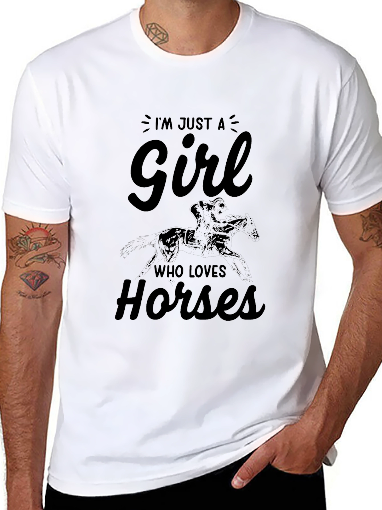 Girl Who Loves Horses T-Shirt - Equestrian Style