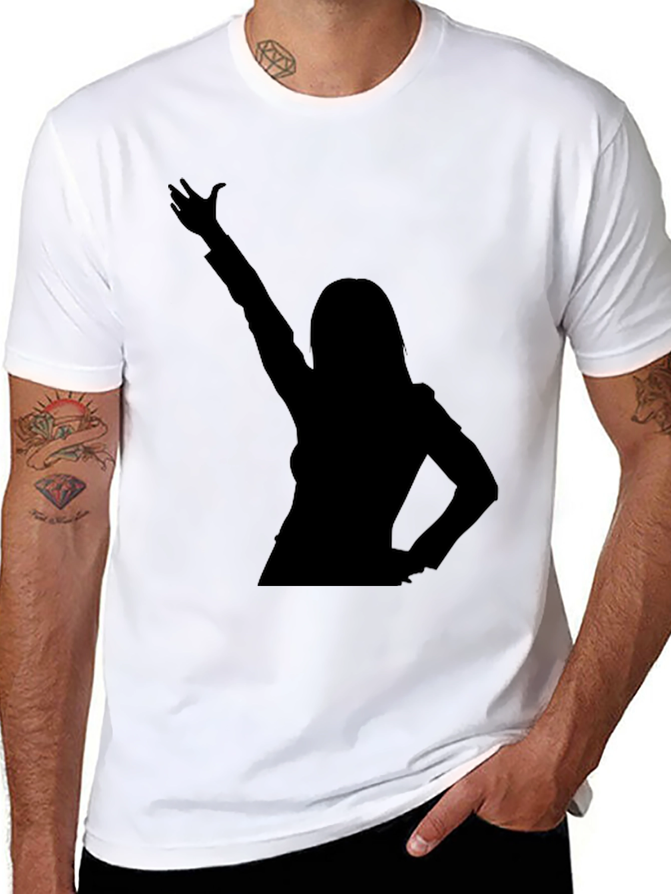 Silhouette Graphic T-Shirt - Unisex Black Tee