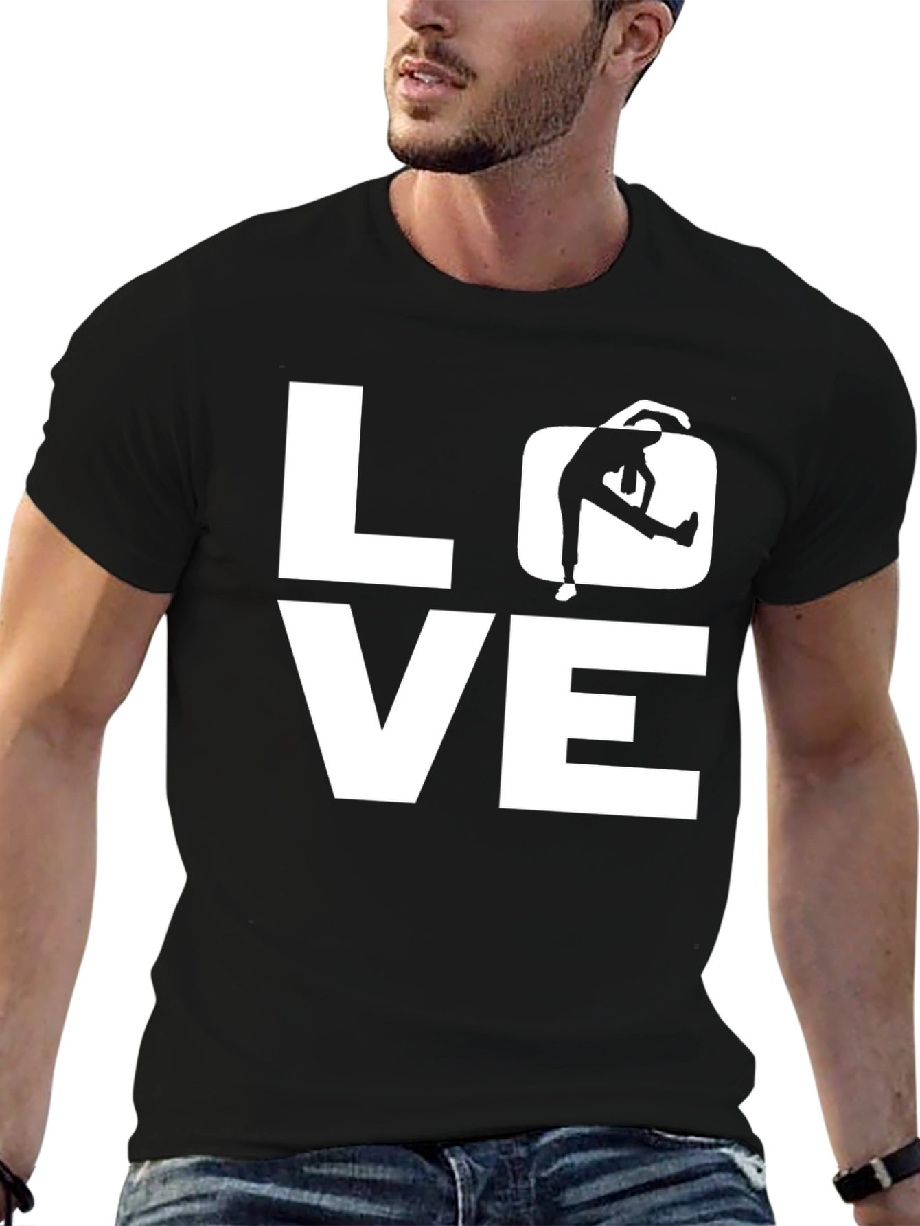 LOVE Yoga Black Graphic T-Shirt