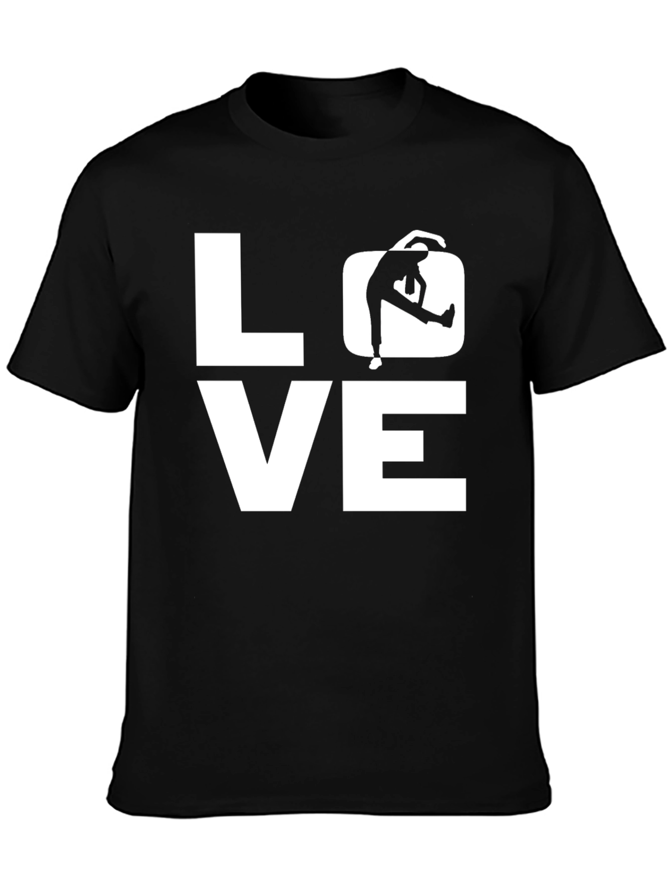 LOVE Yoga Black Graphic T-Shirt