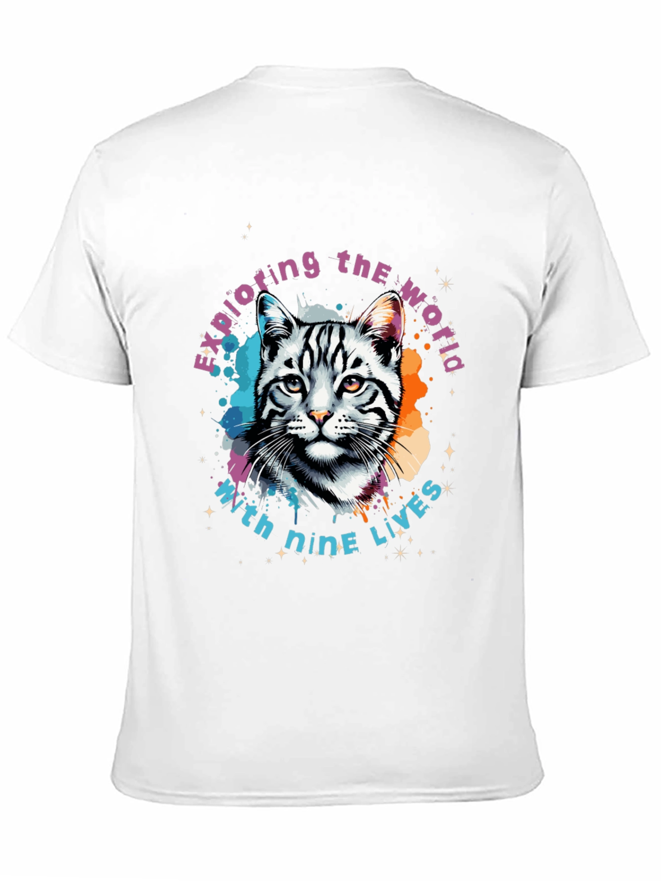 Exploring Cat T-Shirt - Nine Lives Adventure