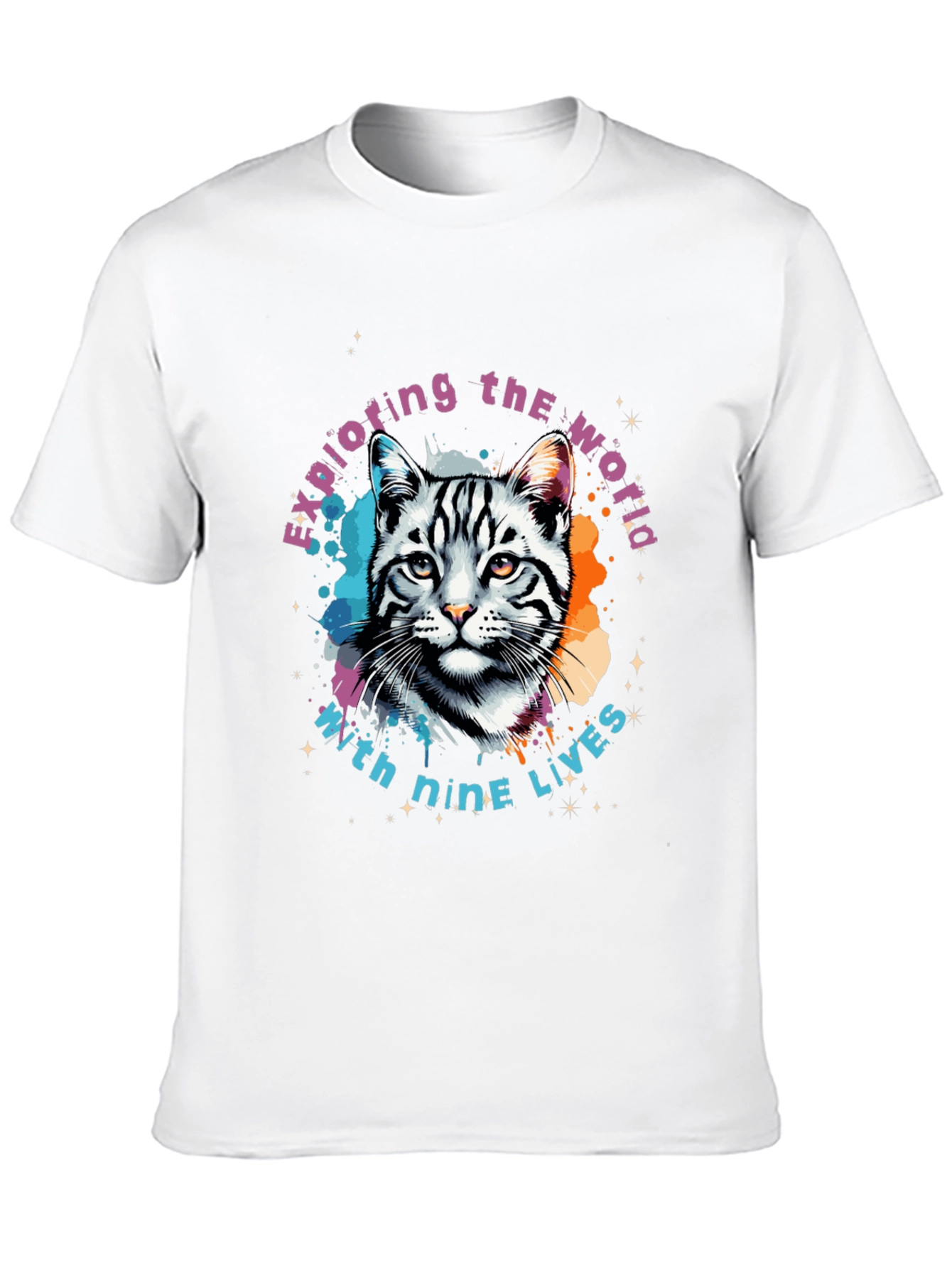 Exploring Cat T-Shirt - Nine Lives Adventure