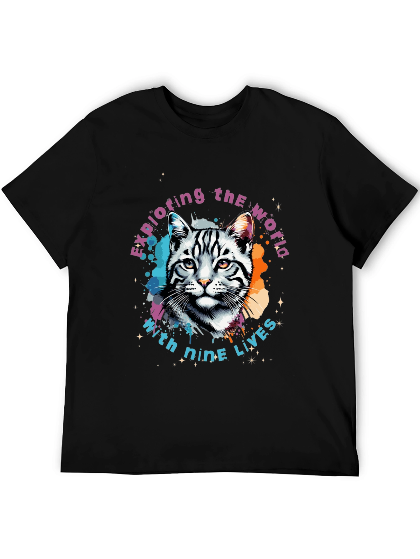 Exploring Cat T-Shirt - Nine Lives Adventure