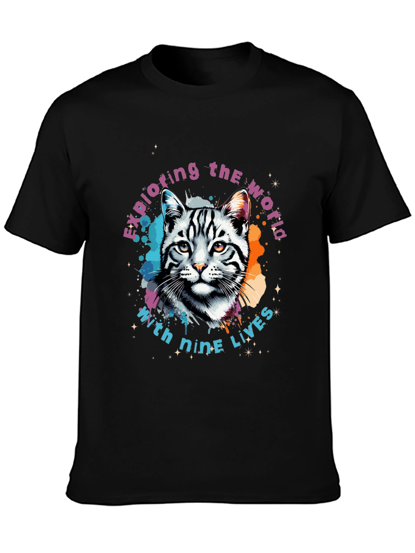 Exploring Cat T-Shirt - Nine Lives Adventure