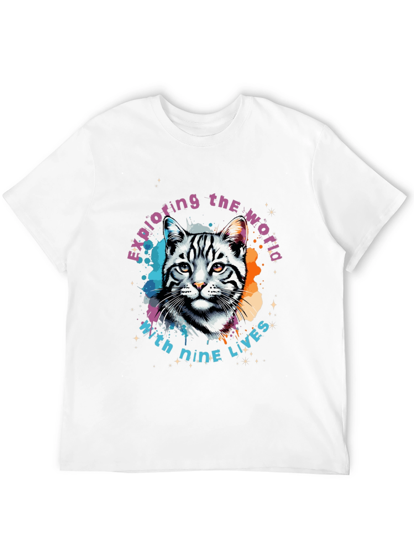 Exploring Cat T-Shirt - Nine Lives Adventure