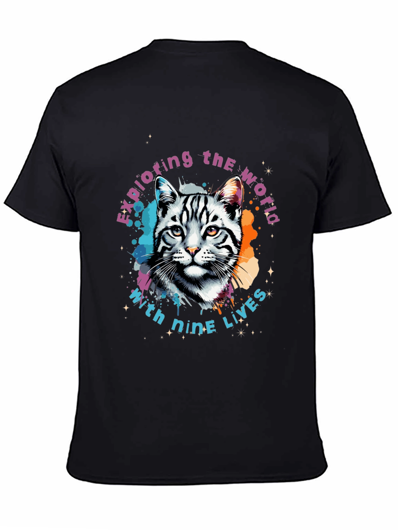 Exploring Cat T-Shirt - Nine Lives Adventure