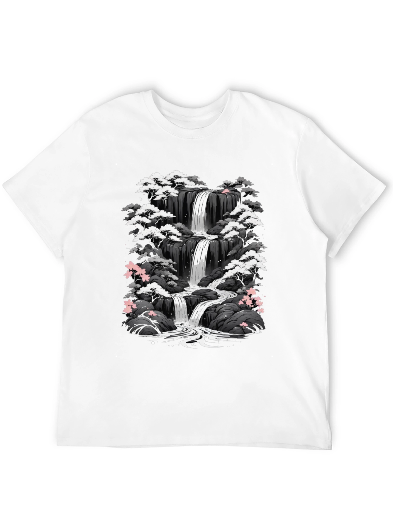 Waterfall Graphic Tee - Black