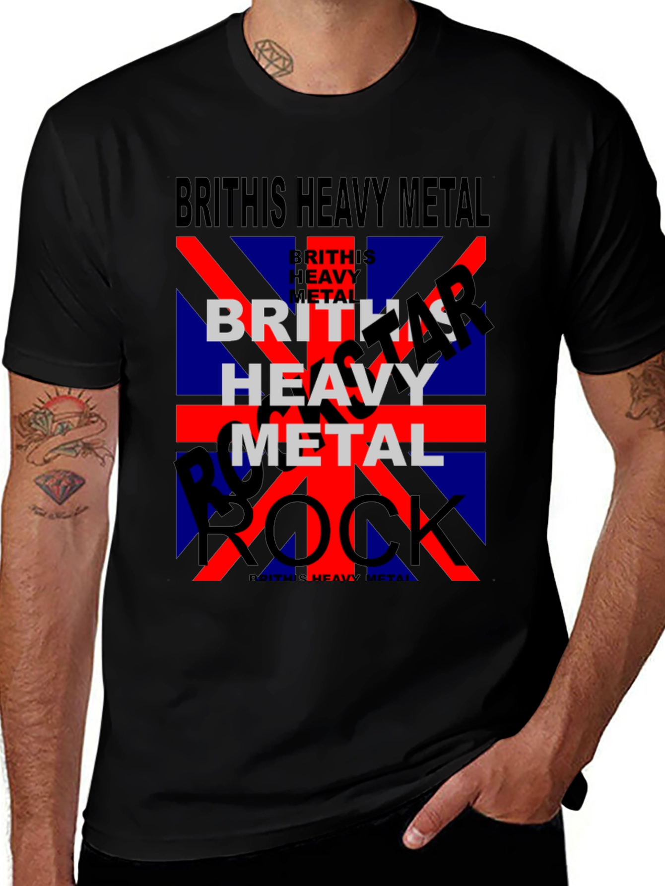 British Heavy Metal Rock Band Graphic T-Shirt