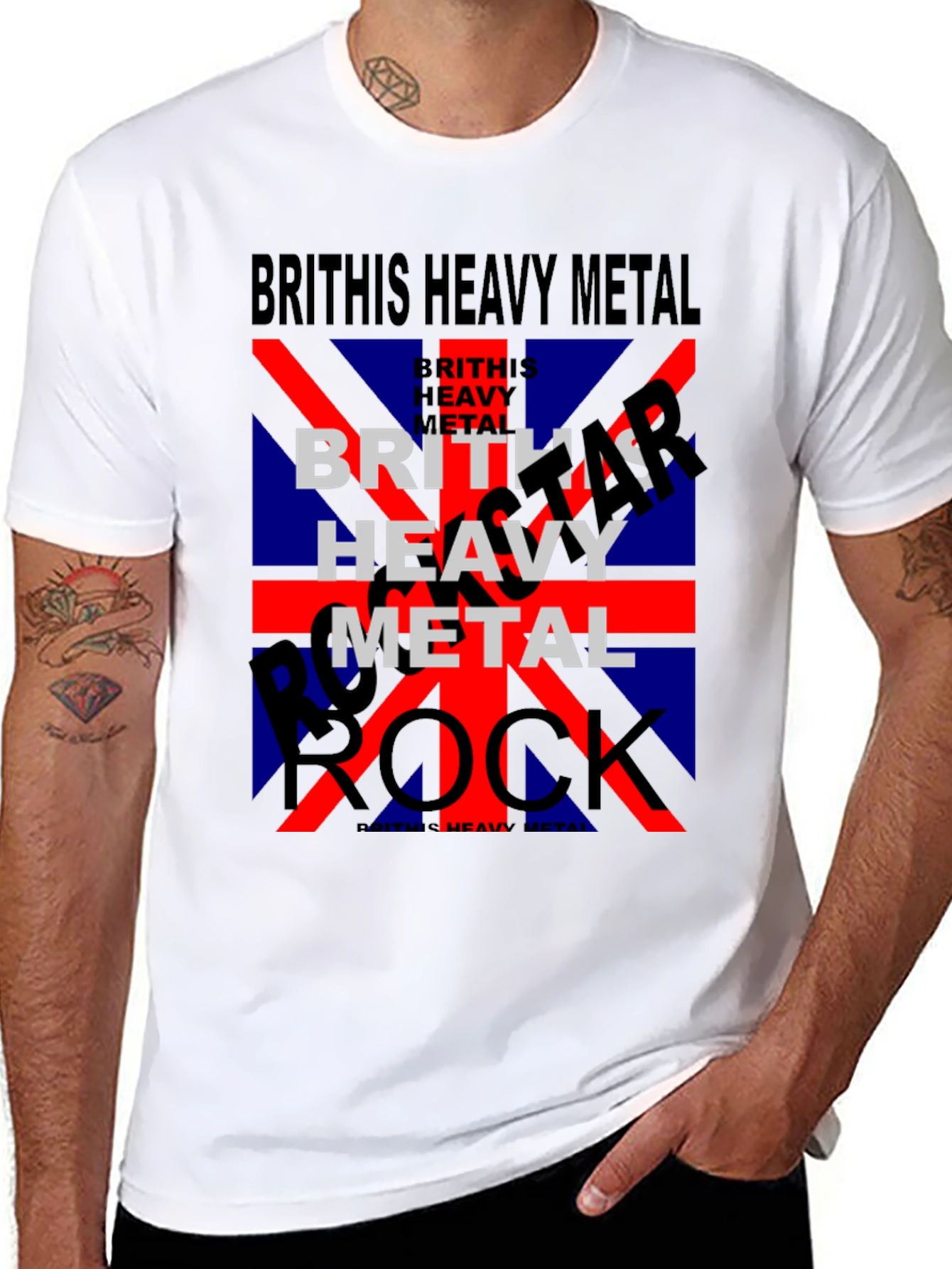 British Heavy Metal Rock Band Graphic T-Shirt