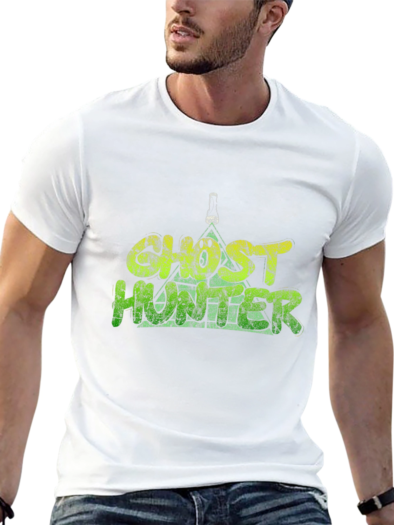 Ghost Hunter Graphic T-Shirt - Black