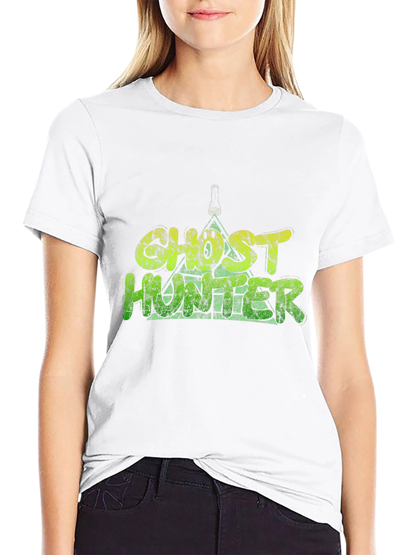 Ghost Hunter Graphic T-Shirt - Black