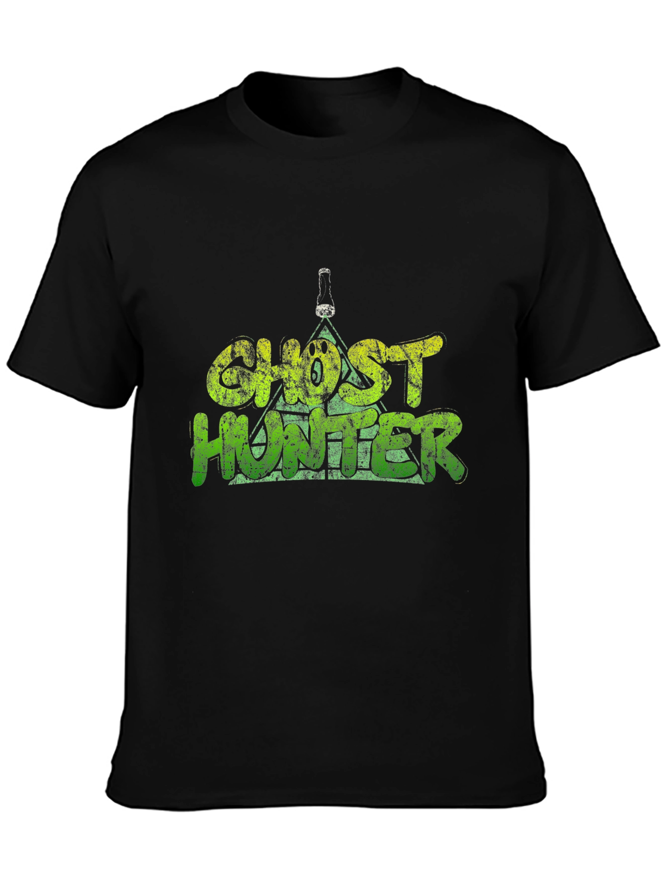 Ghost Hunter Graphic T-Shirt - Black