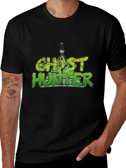 Ghost Hunter Graphic T-Shirt - Black
