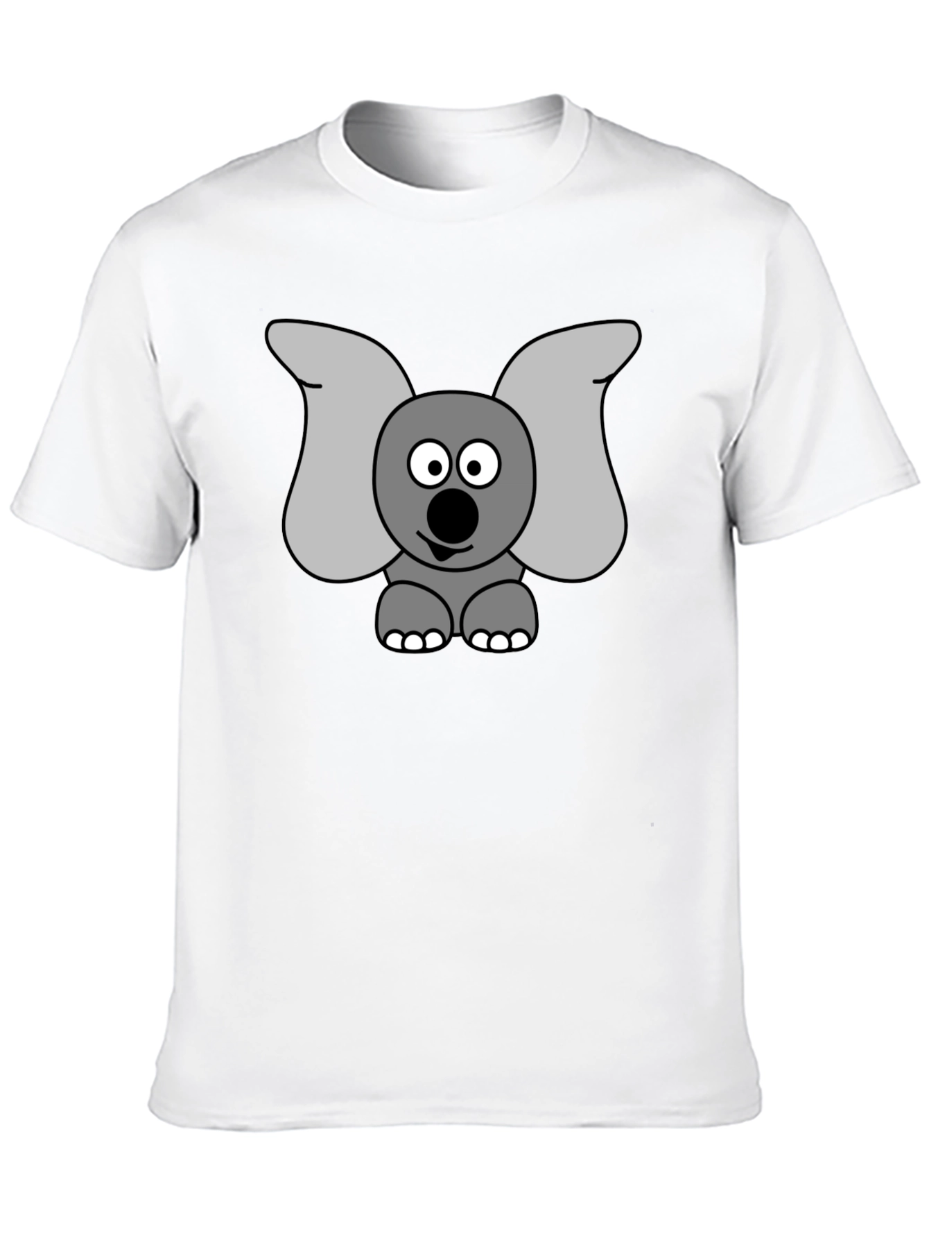 Elephant Graphic Tee - Black Cotton Shirt