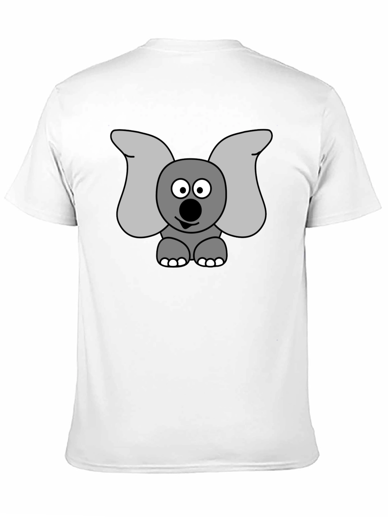 Elephant Graphic Tee - Black Cotton Shirt