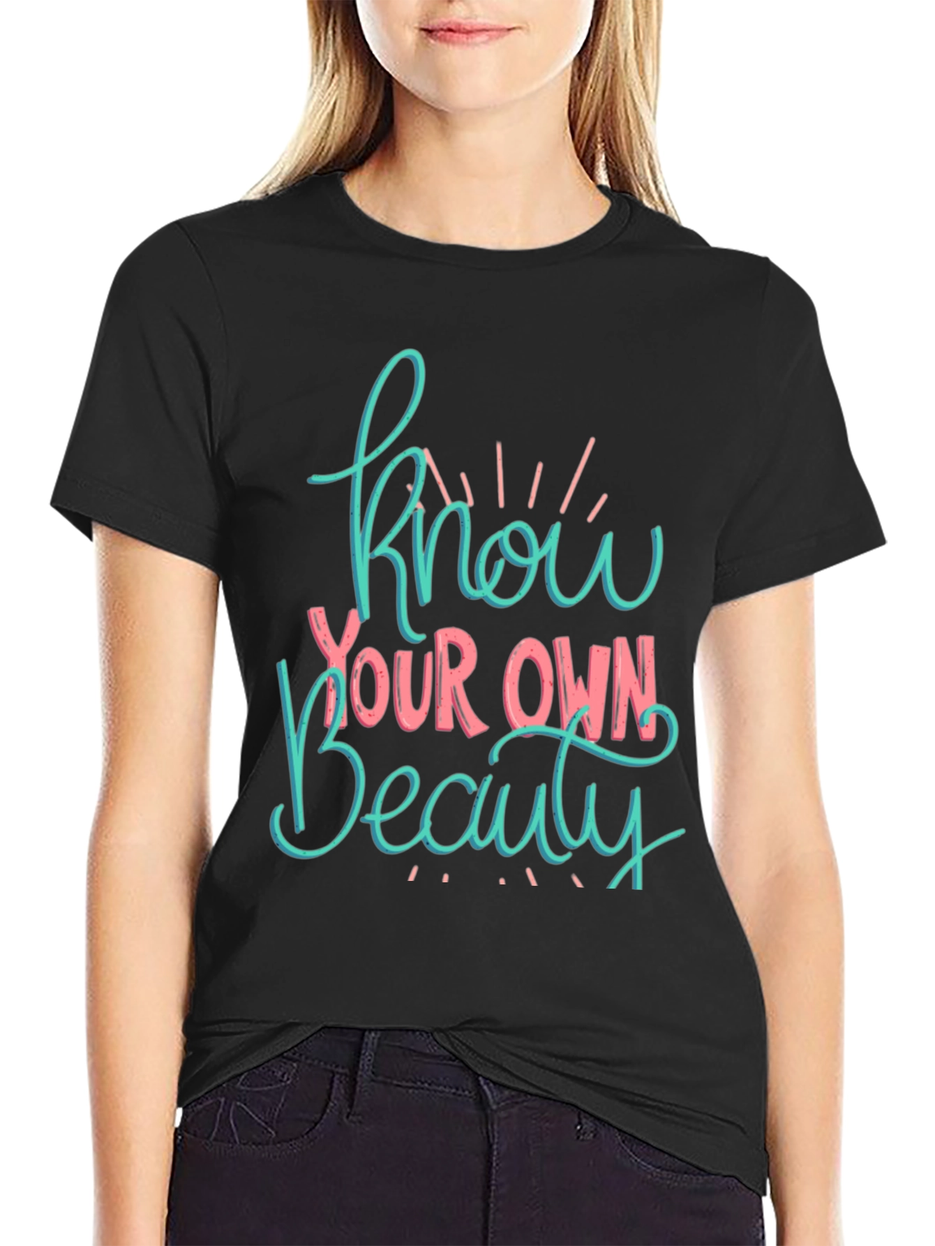 Know Your Own Beauty Graphic Tee - Black