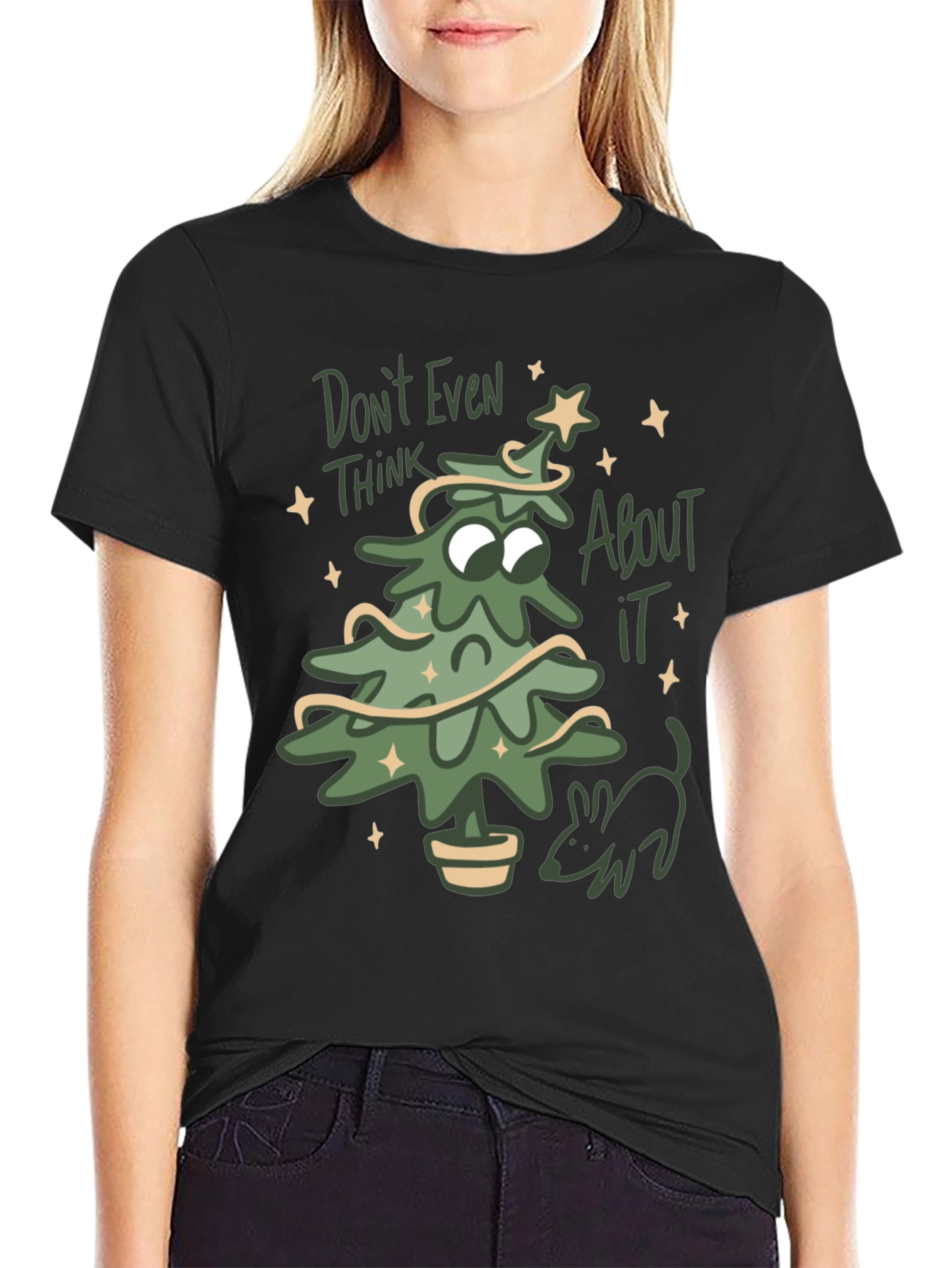 Dont Even Think About It Christmas Tree T-Shirt