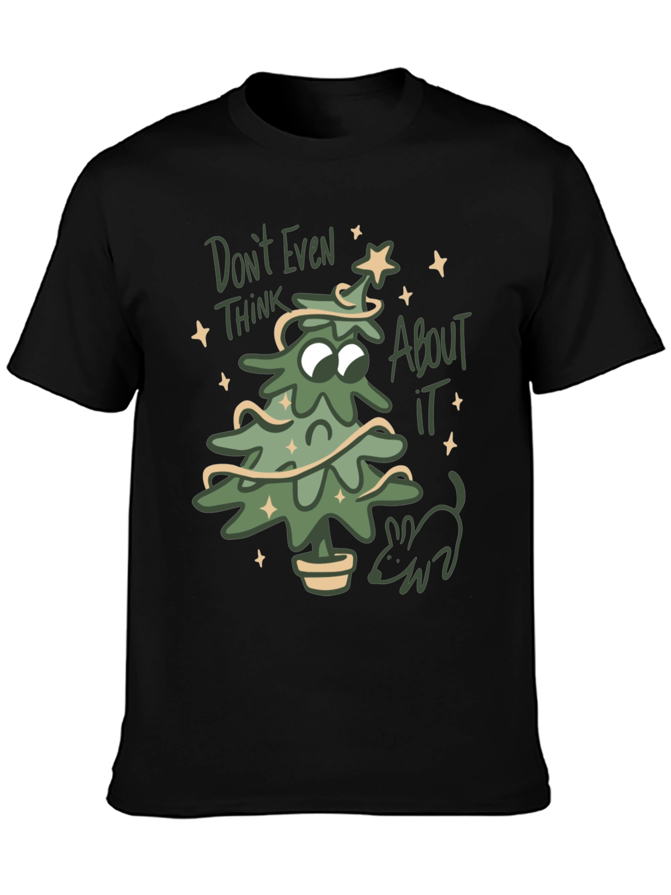 Dont Even Think About It Christmas Tree T-Shirt